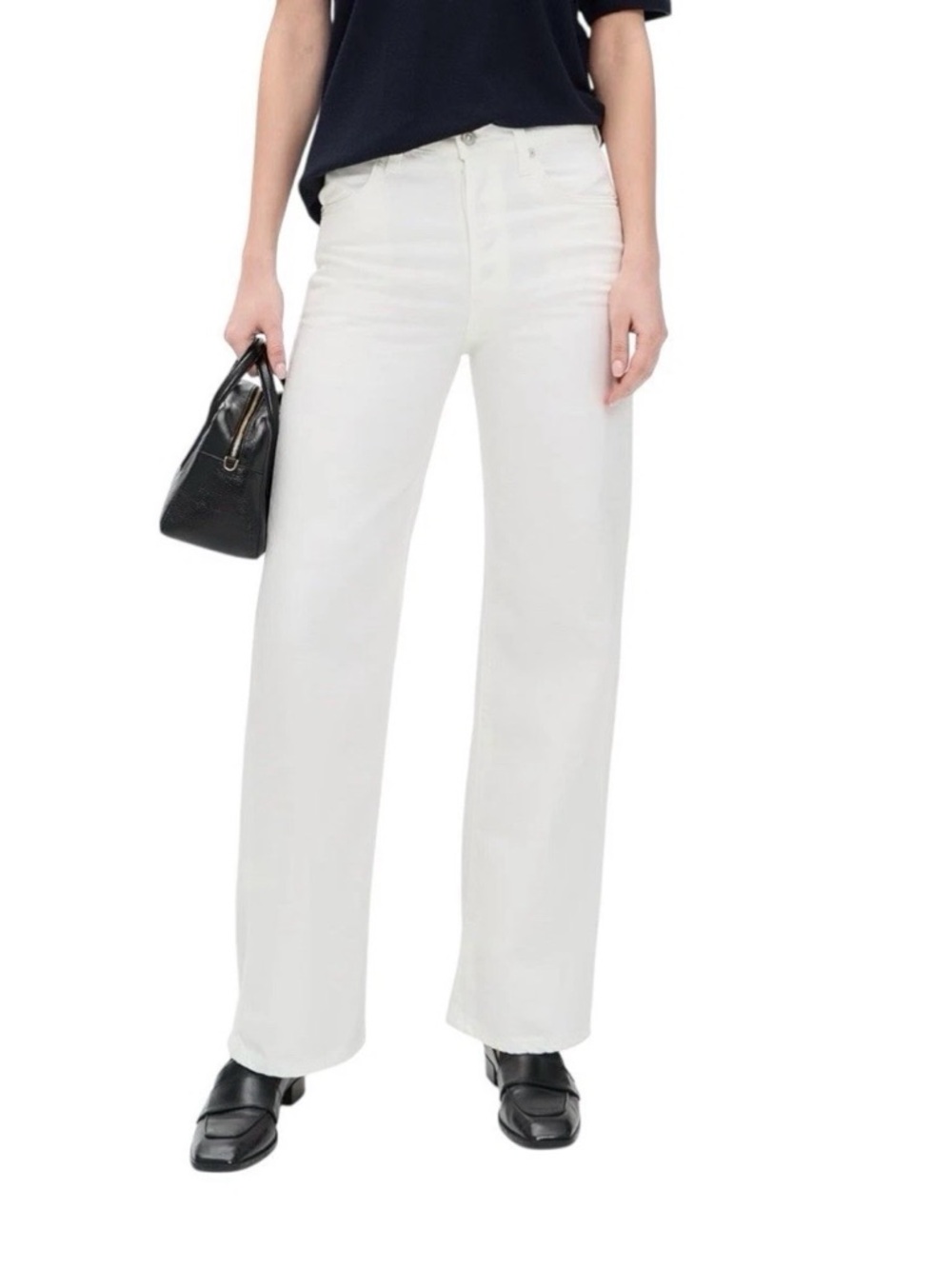 Citizens Of Humanity White Straight-Leg Jeans